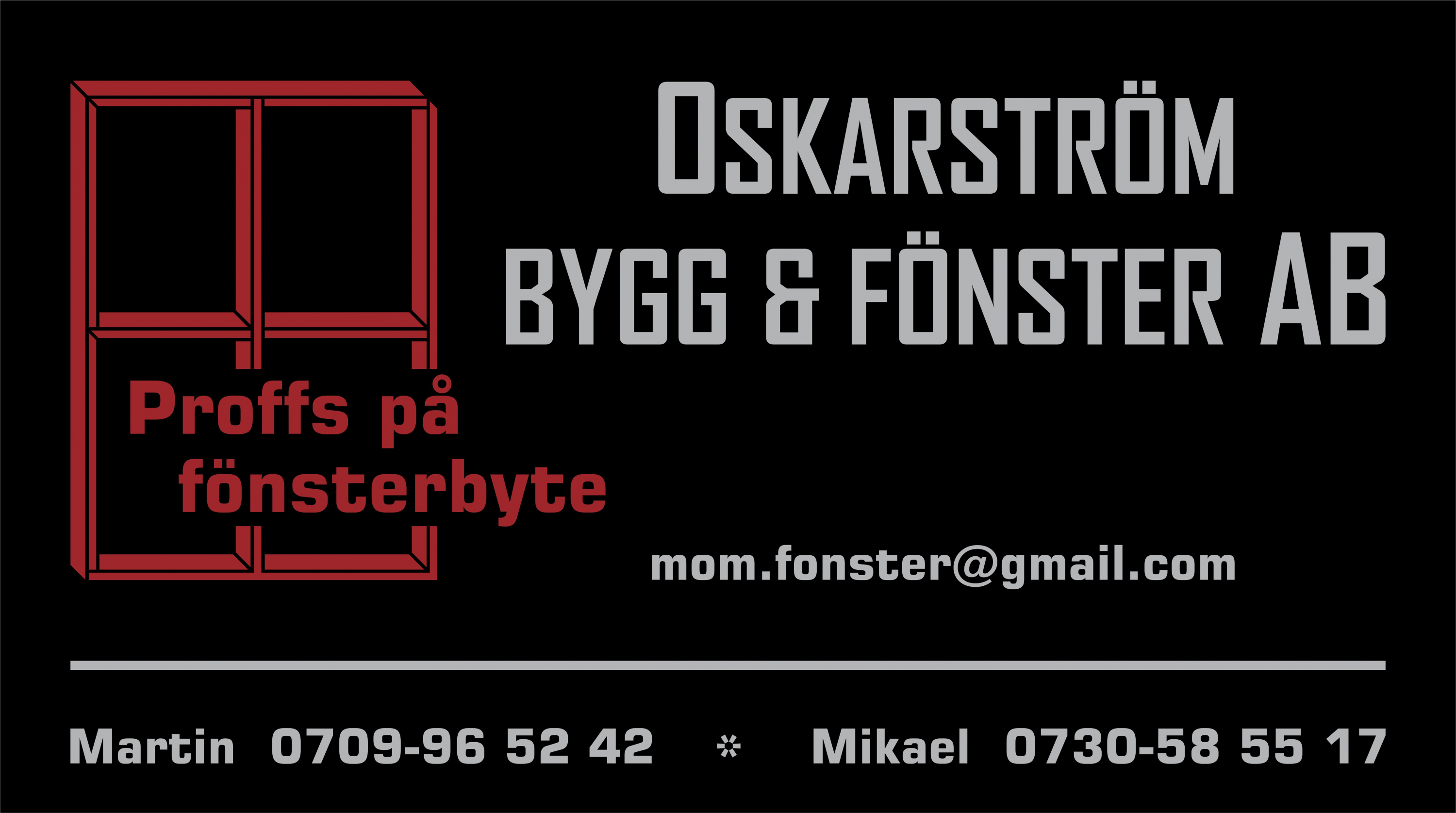 Oskarström Bygg o Fönster logotyp